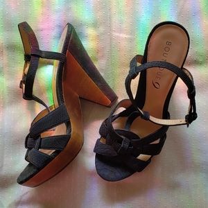 Boutique 9 - Btuziri leather wooden heels